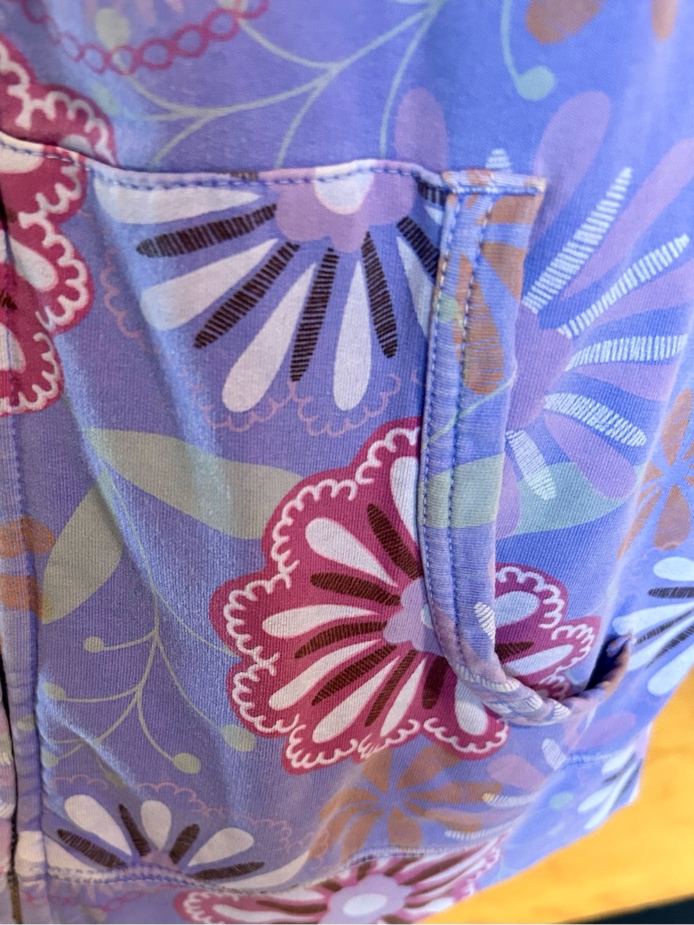 Fresh Produce colorful flowers hoodie - periwinkle / lavender - Picture 7 of 10